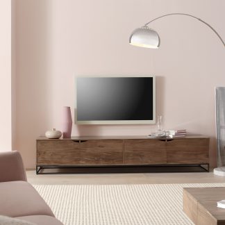 TV-Lowboard Loca 200 x 40 x 40 cm Akazie Braun Massivholz